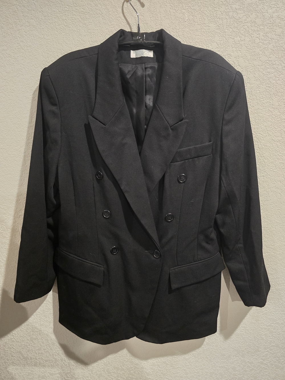 Vintage Lew Magram Collection New York Women's Black Double-Breasted Blazer Jack